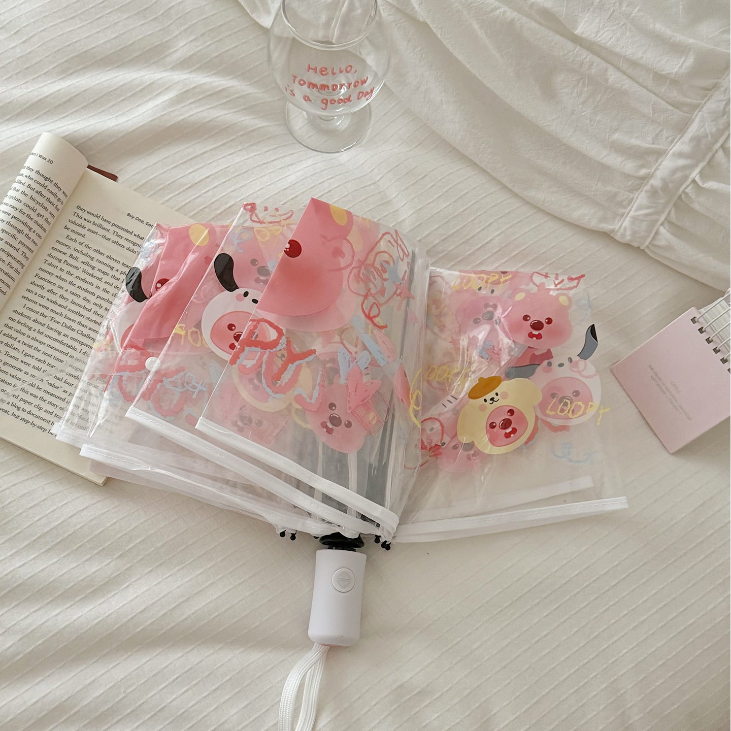 Damen Faltbarer Regenschirm mit niedlichen Tiermotiven Karnz