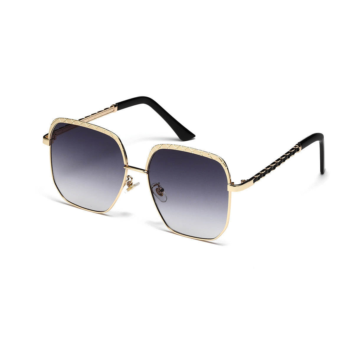 Damen modische oversized Sonnenbrille im geometrischen Design Karnz