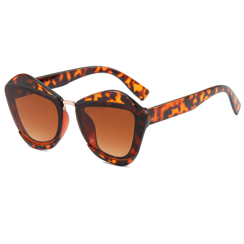 Damen auffällige Designer-Sonnenbrille mit extravagantem Rahmen Karnz