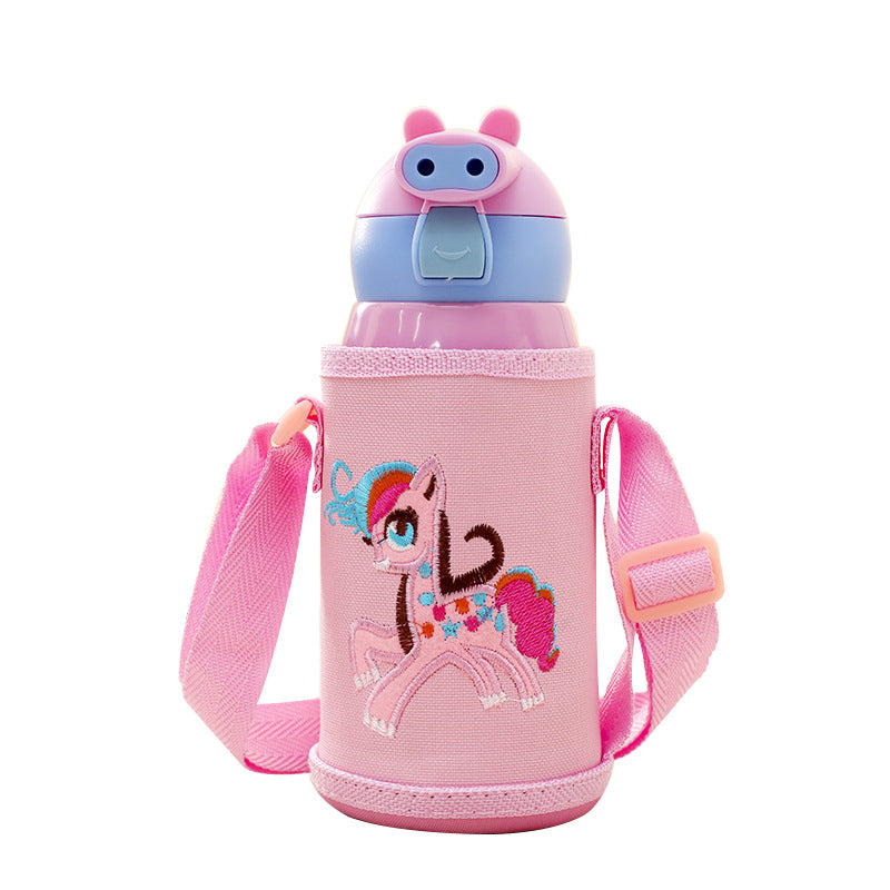 Damen Isolierte Trinkflasche mit verspieltem Hasenmotiv Karnz