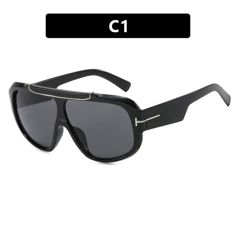 Damen Oversized-Sonnenbrille im modernen, transparenten Design Karnz