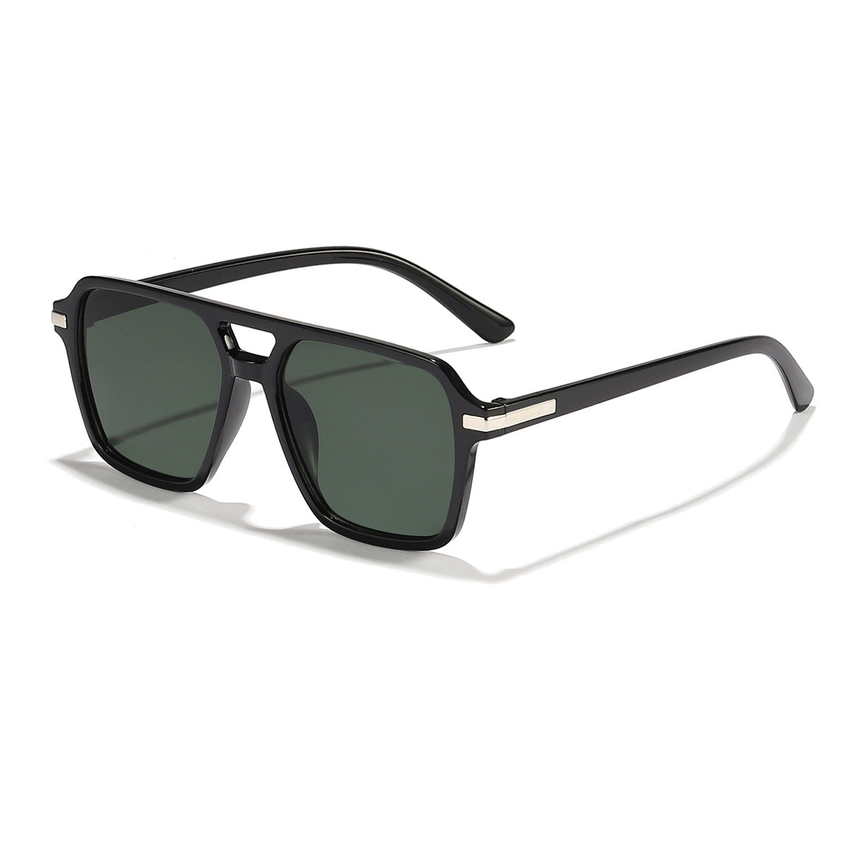 Damen quadratische Sonnenbrille mit elegantem transparentem Rahmen Karnz