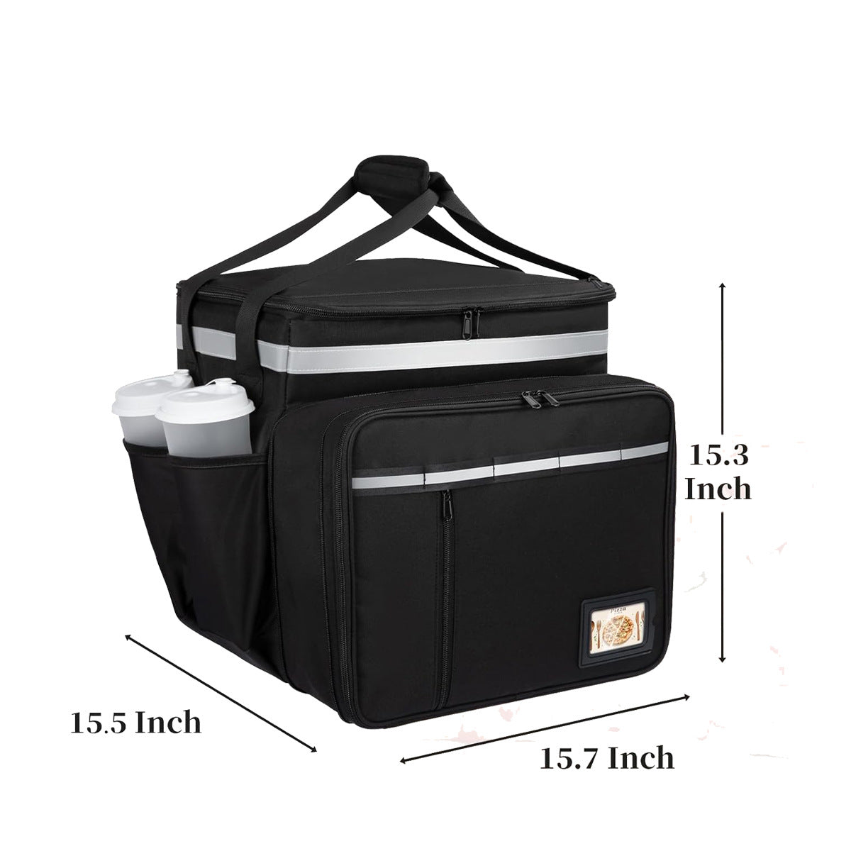 Damen Isolierte Mehrzweck-Liefertasche mit praktischen Außentaschen Karnz