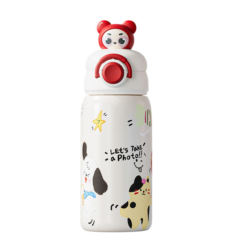 Damen isolierte Kindertrinkflasche mit niedlichem Tierdesign Karnz