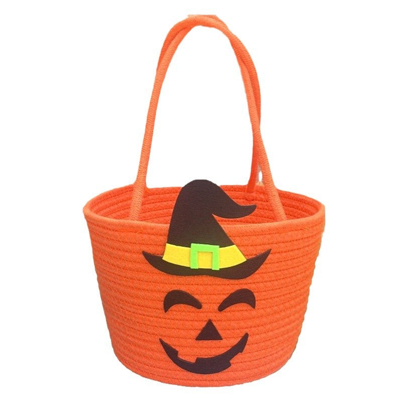 Damen Halloween Korb mit Zauberhut-Motiv Karnz