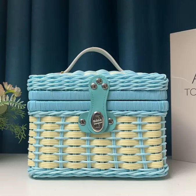 Damen Robuster Rattan Aufbewahrungskoffer Karnz