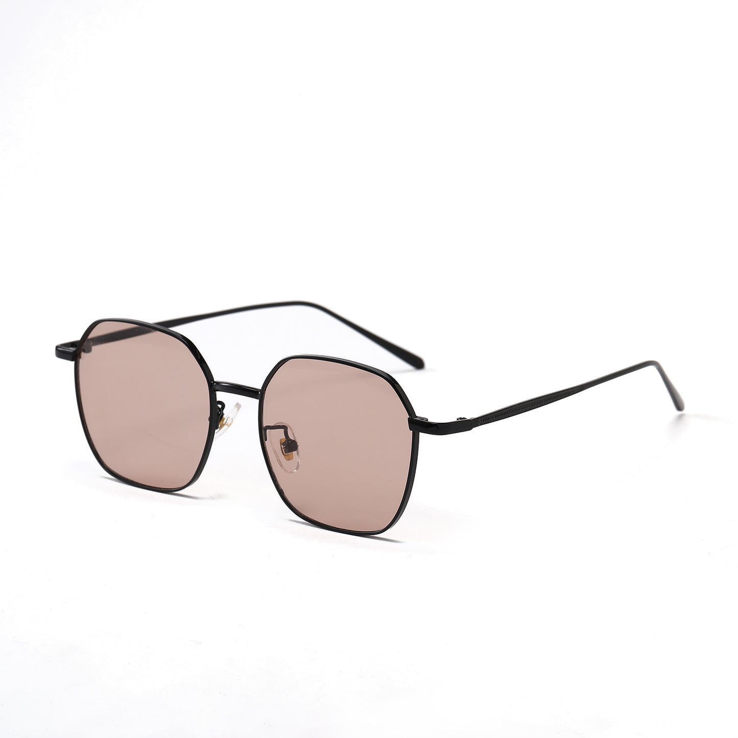 Damen geometrische Sonnenbrille mit modernem Metallrahmen Karnz