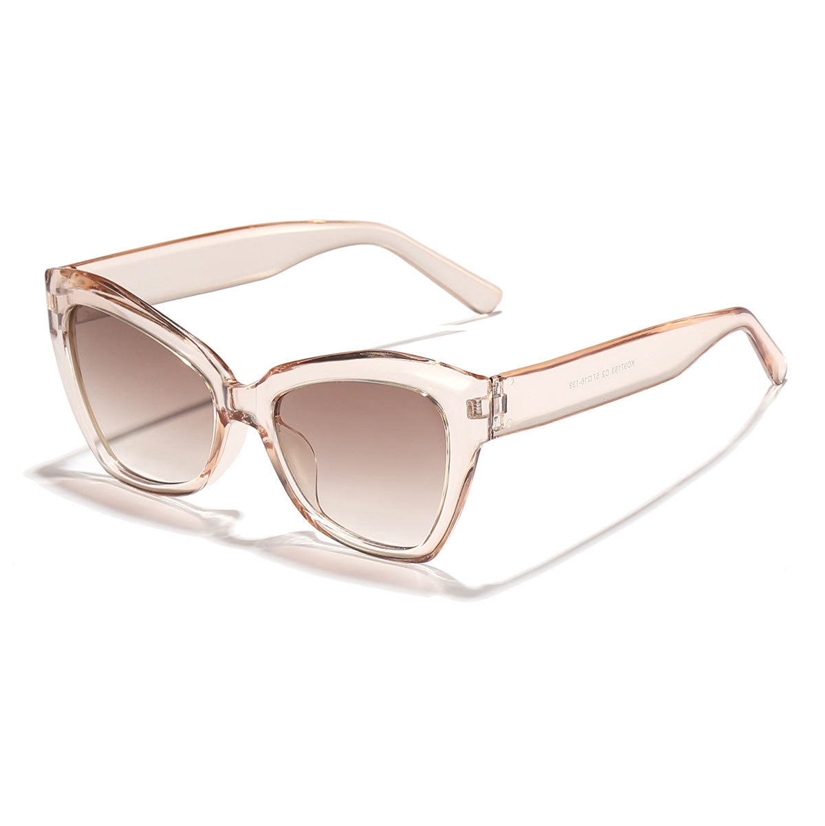 Damen Cat-Eye Sonnenbrille mit stilvollem transparentem Rahmen Karnz