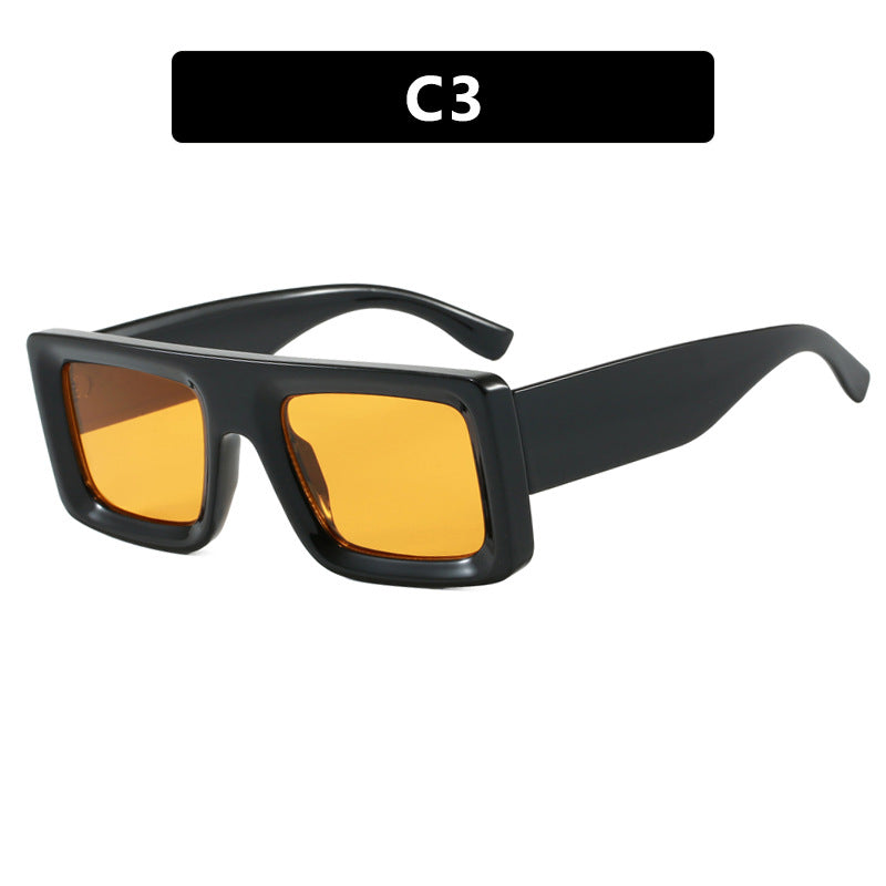 Damen modische quadratische Sonnenbrille mit robustem Rahmen und schützenden Gläsern Karnz