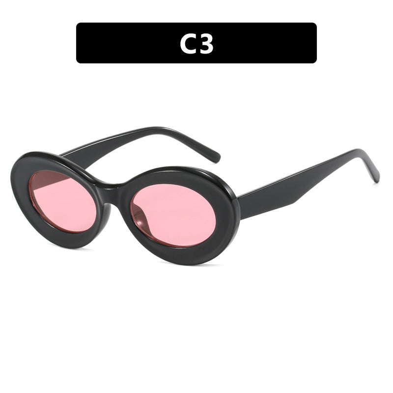 Damen ovale Sonnenbrille mit modernen Gläsern Karnz