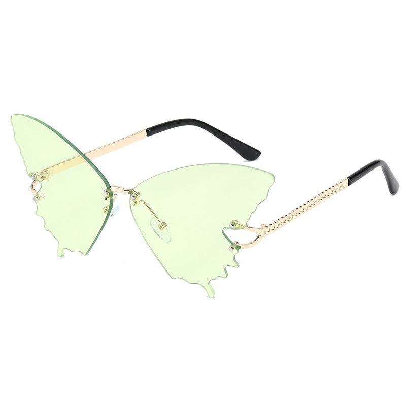 Damen extravagante Schmetterlings-Sonnenbrille Karnz