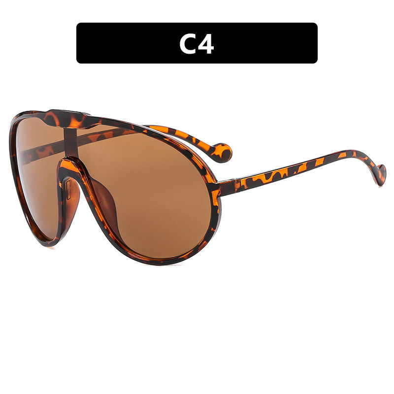Damen futuristische transparente Sonnenbrille mit eleganter Form Karnz