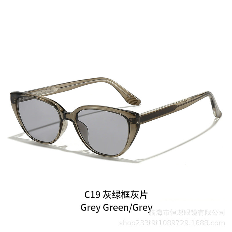 Damen Cat-Eye Sonnenbrille mit trendigem Leopardenmuster und robustem Rahmen Karnz