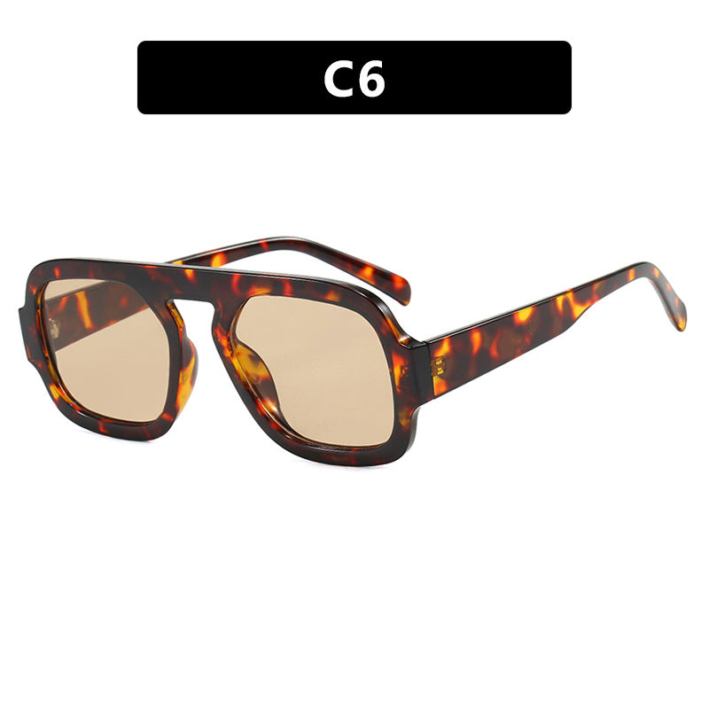 Damen trendige Sonnenbrille mit markantem eckigem Design und UV-Schutz Karnz