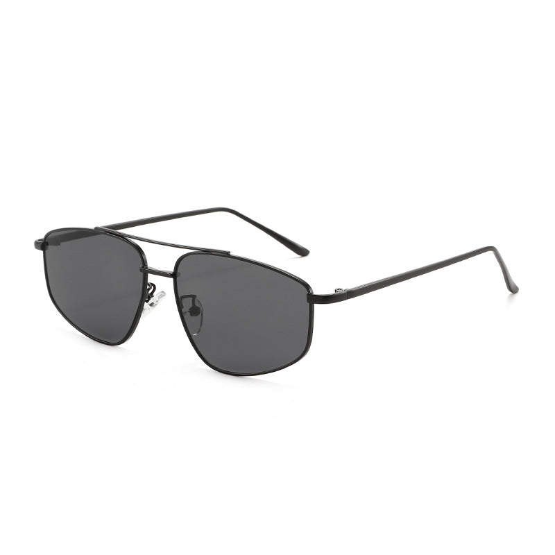 Damen geometrische Sonnenbrille mit hochwertigem Metallrahmen und polarisierenden Gläsern Karnz