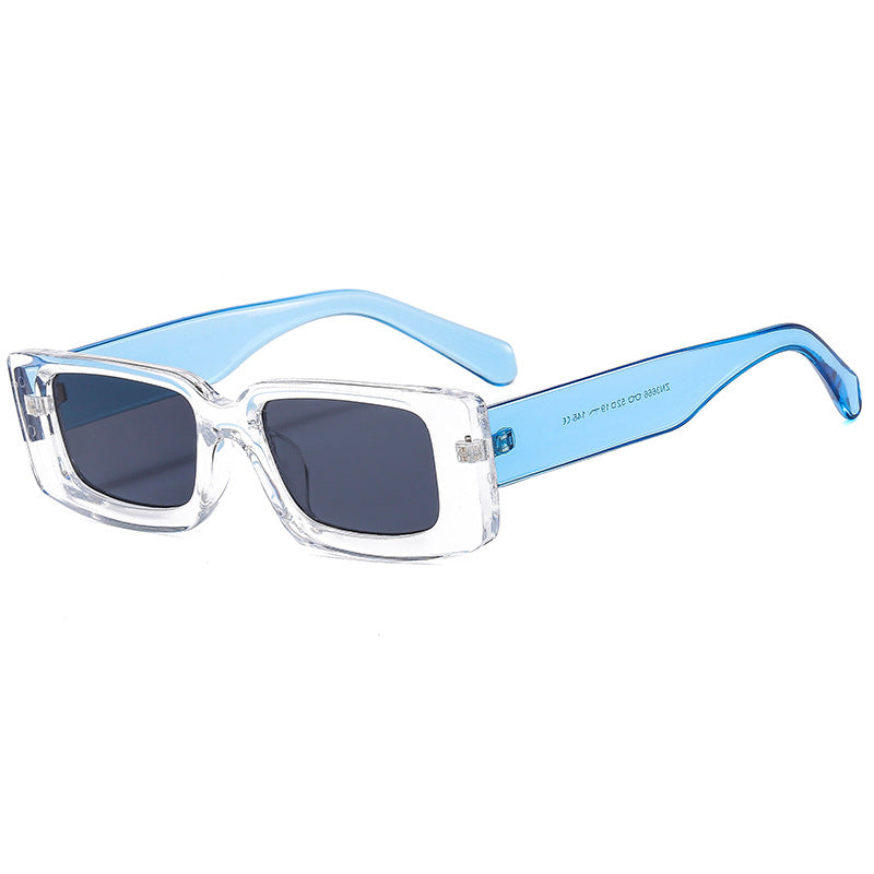 Damen modische Sonnenbrille mit trendy transparentem Rahmen und sportlichem Design Karnz