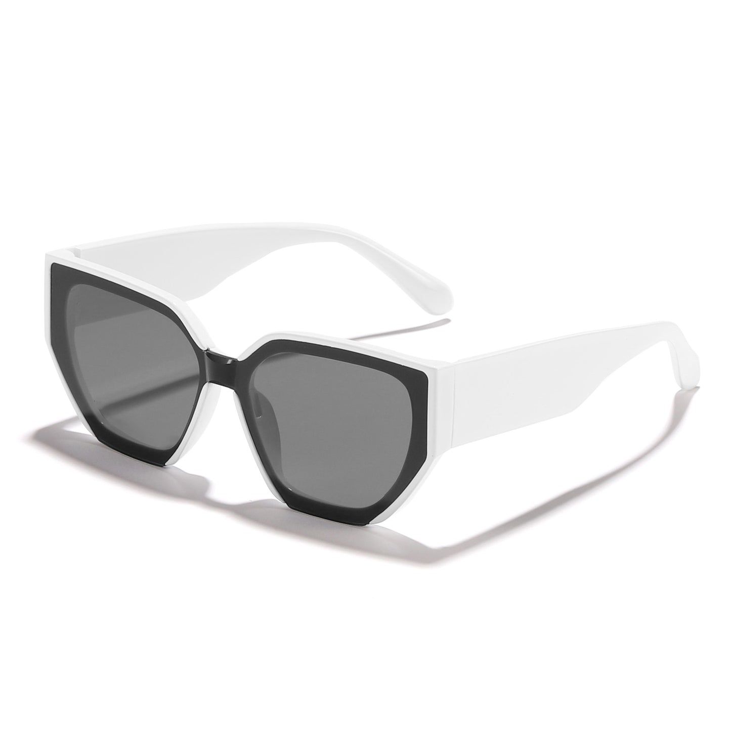 Damen modische oversized Sonnenbrille mit trendigem Hexagon-Design Karnz