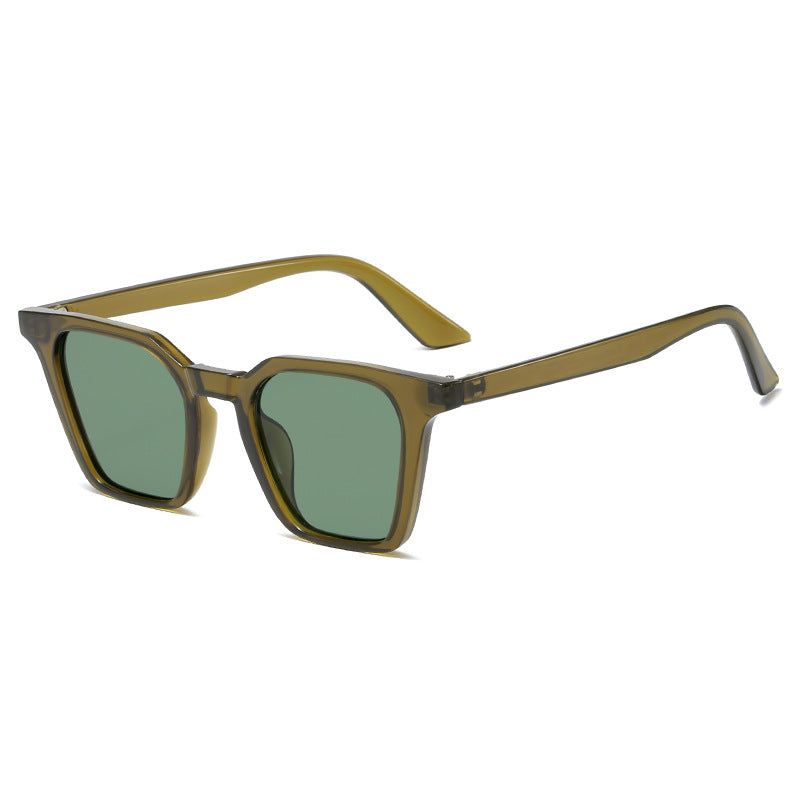 Damen quadratische Sonnenbrille mit markantem Schilddesign und UV-Schutz Karnz