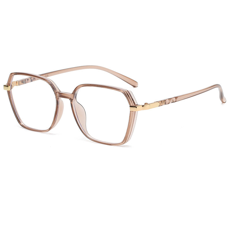 Damen modische quadratische Lesebrille mit goldenen Akzenten Karnz