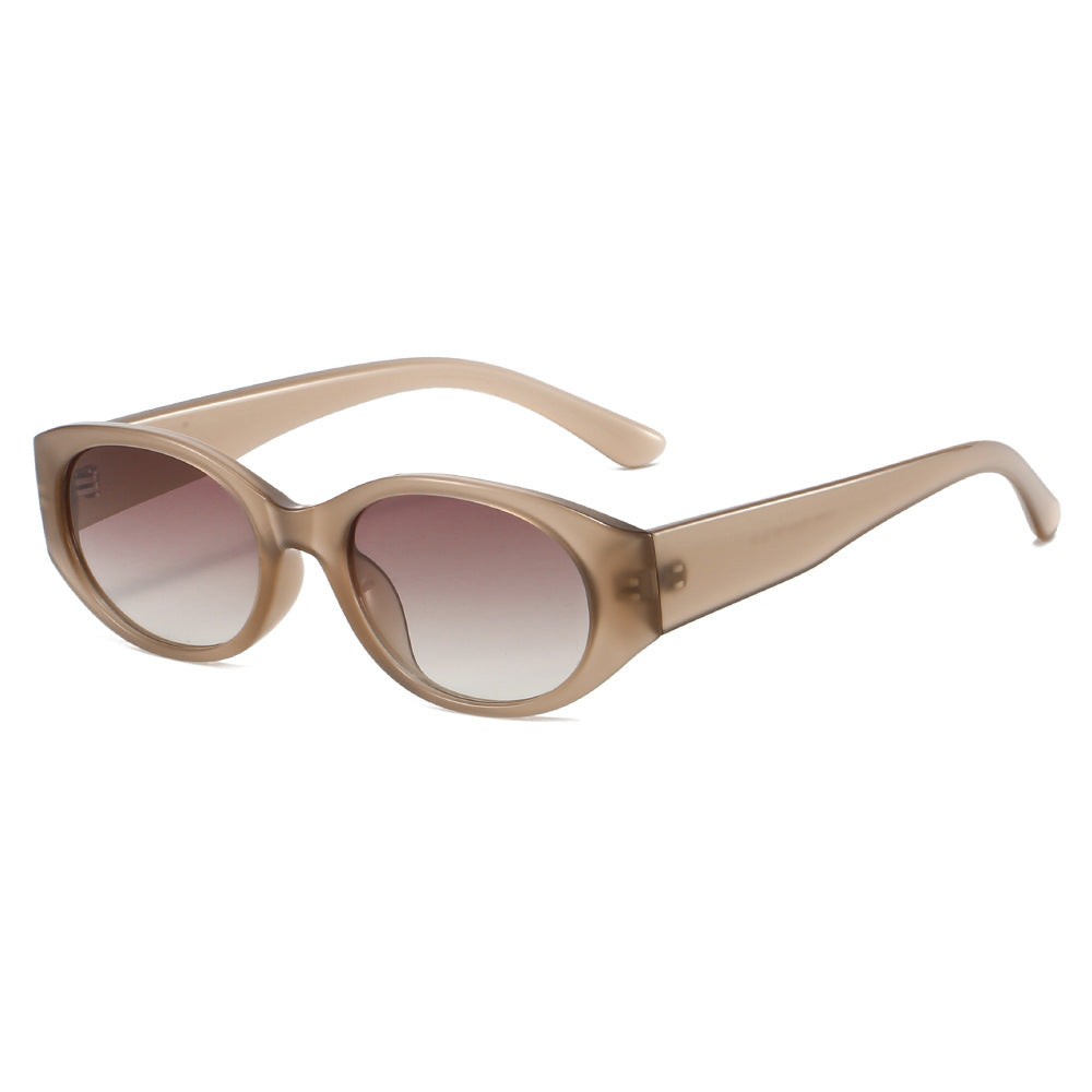 Damen modische Sonnenbrille mit geschwungenem Design und eleganter Form Karnz