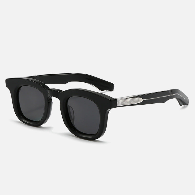 Damen modische Oversize-Sonnenbrille mit transparentem Rahmen und polarisierten Gläsern Karnz