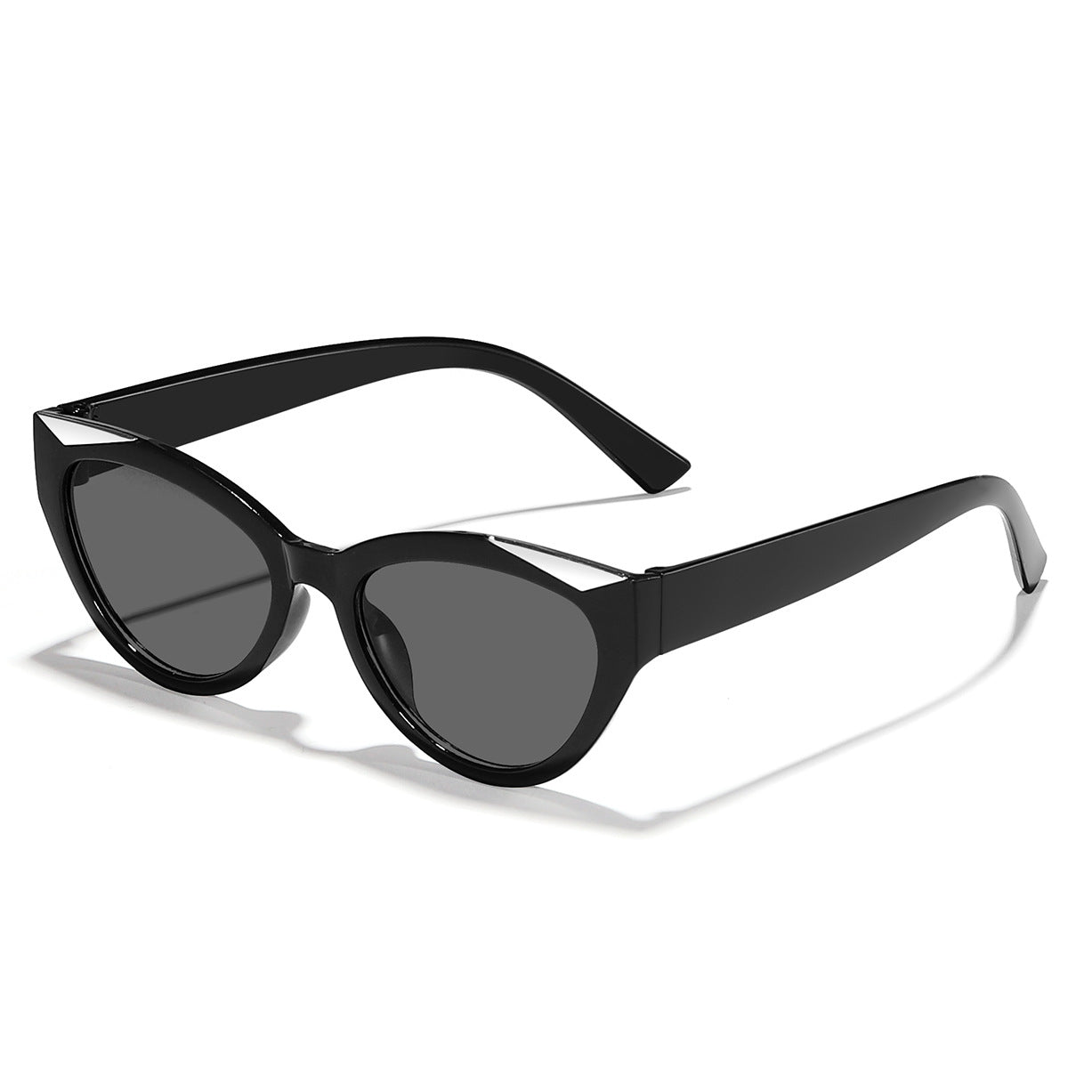 Damen modische Cat-Eye Sonnenbrille mit glänzenden Details Karnz