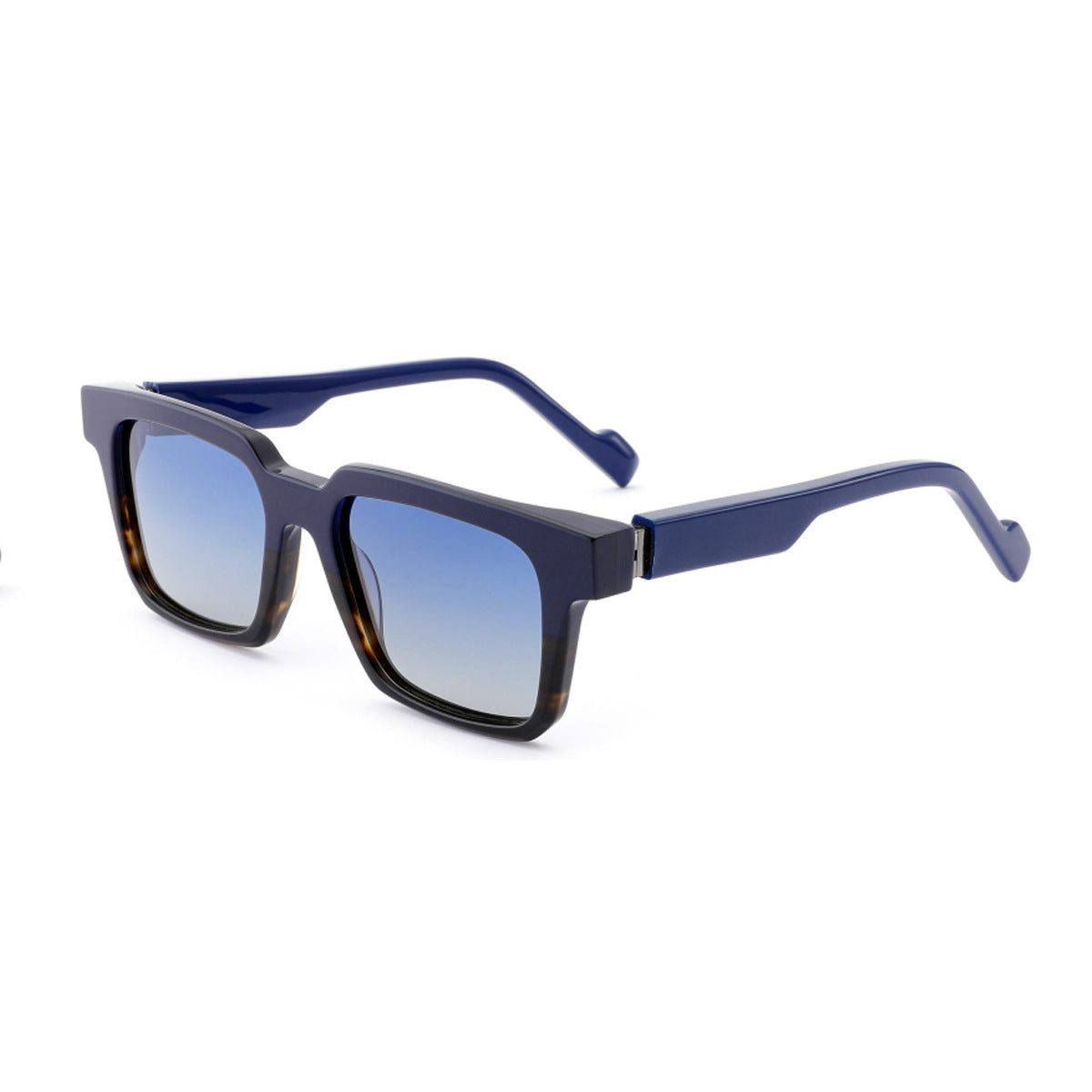 Damen Sonnenbrille im modernen, kantigen Design mit bräunlichen Gläsern Karnz