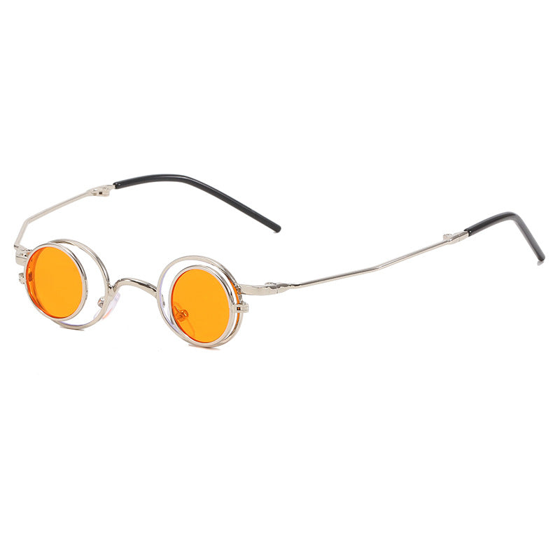 Damen Modische runde Sonnenbrille mit elegantem Metallrahmen Karnz