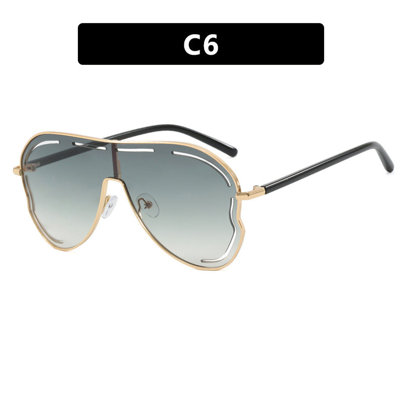 Damen luxuriöse Piloten-Sonnenbrille mit modernem Rahmen Karnz