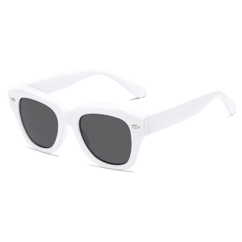 Damen stylische Sonnenbrille im modernen Design mit transparentem Rahmen Karnz