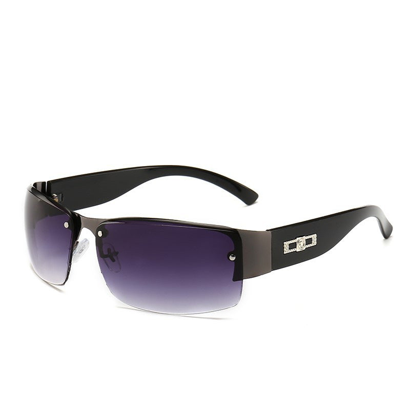 Damen Sportliche Sonnenbrille mit breitem Rahmen und Verlaufsgläsern Karnz