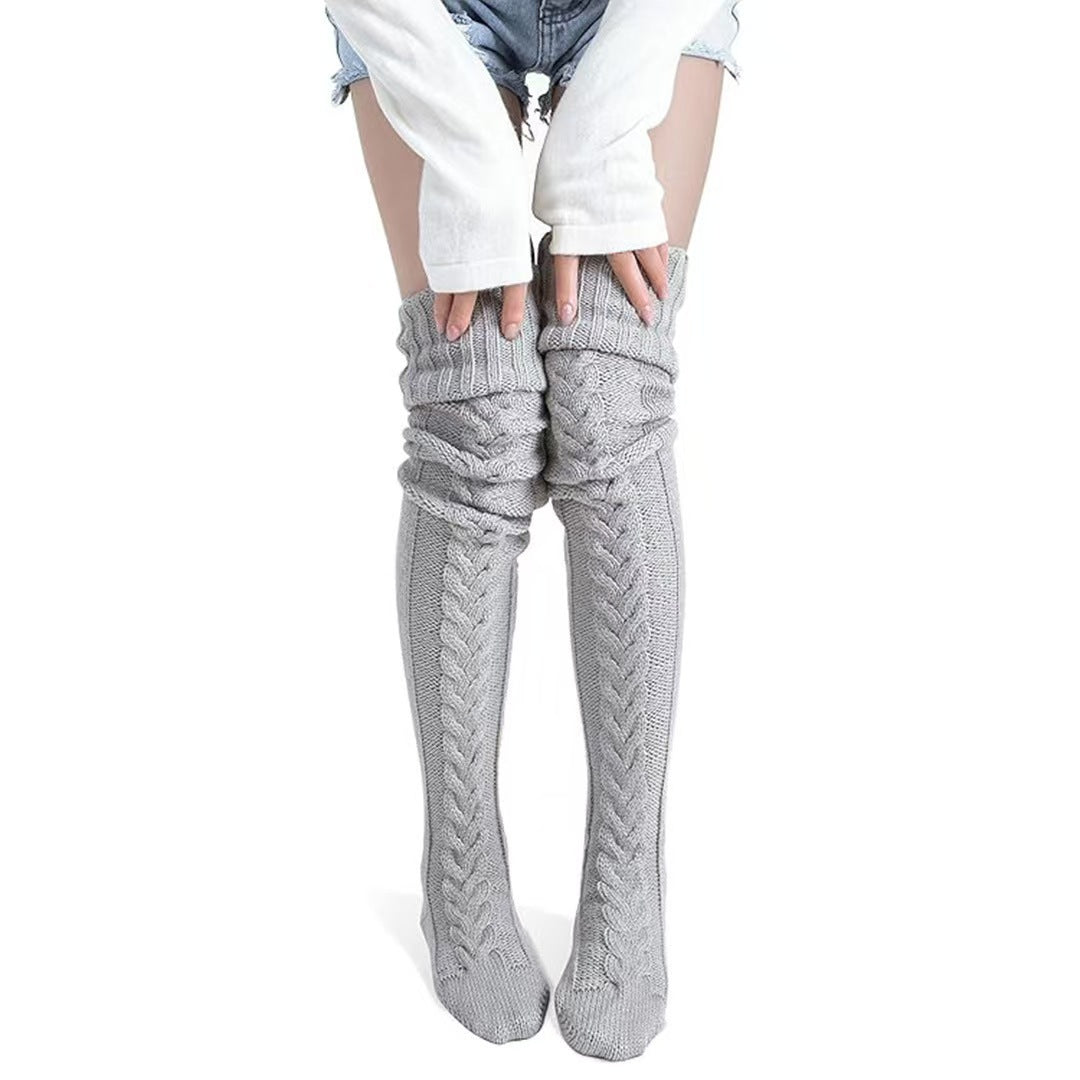Damen Elegante Strickstulpen mit Zopfmuster und hohem Komfort Karnz