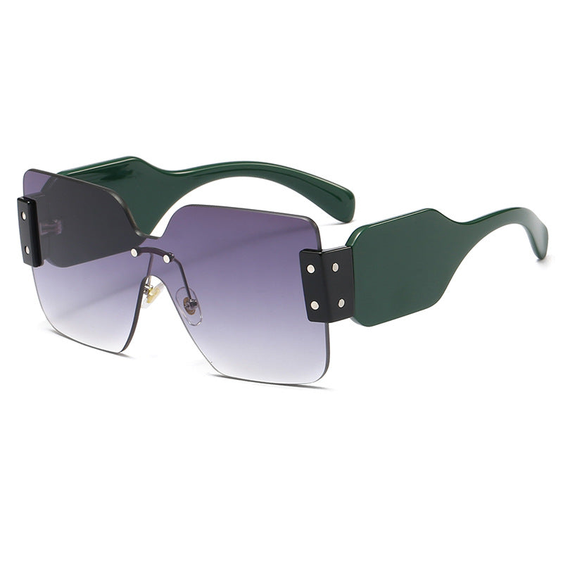 Damen modische flache Sonnenbrille mit kreativem Design Karnz