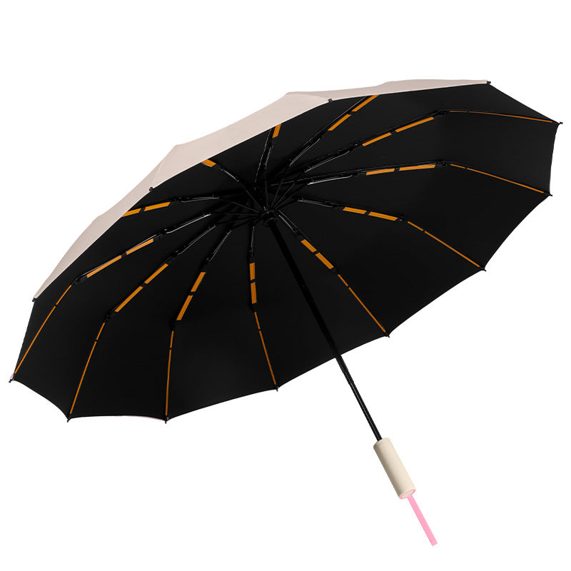 Damen Faltbarer 3-in-1 Kombi-Regenschirm Karnz
