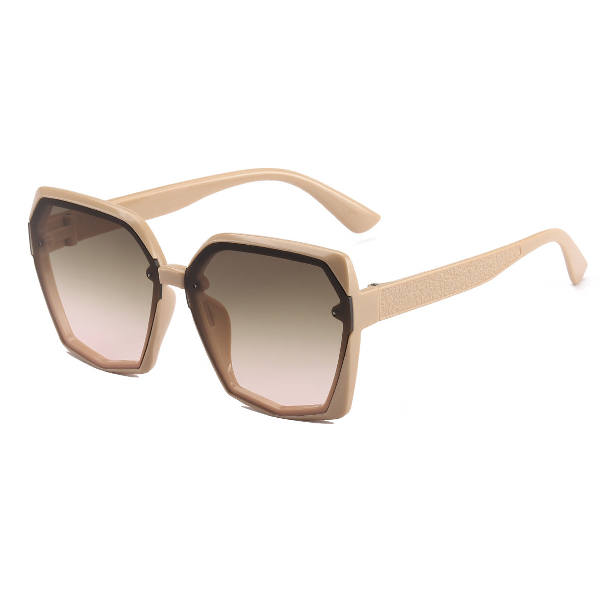 Damen modische Sonnenbrille mit auffälligem Polygonrahmen Karnz