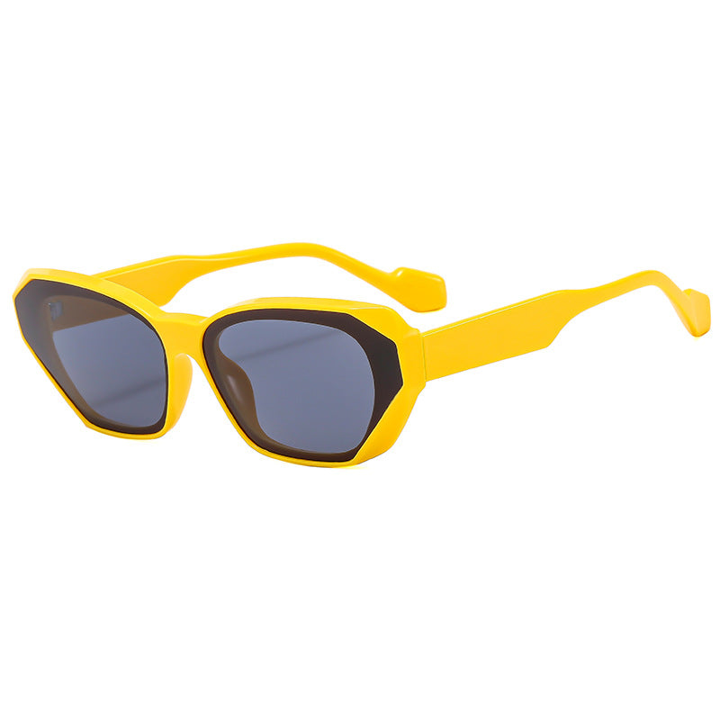 Damen trendige polygonale Sonnenbrille Karnz