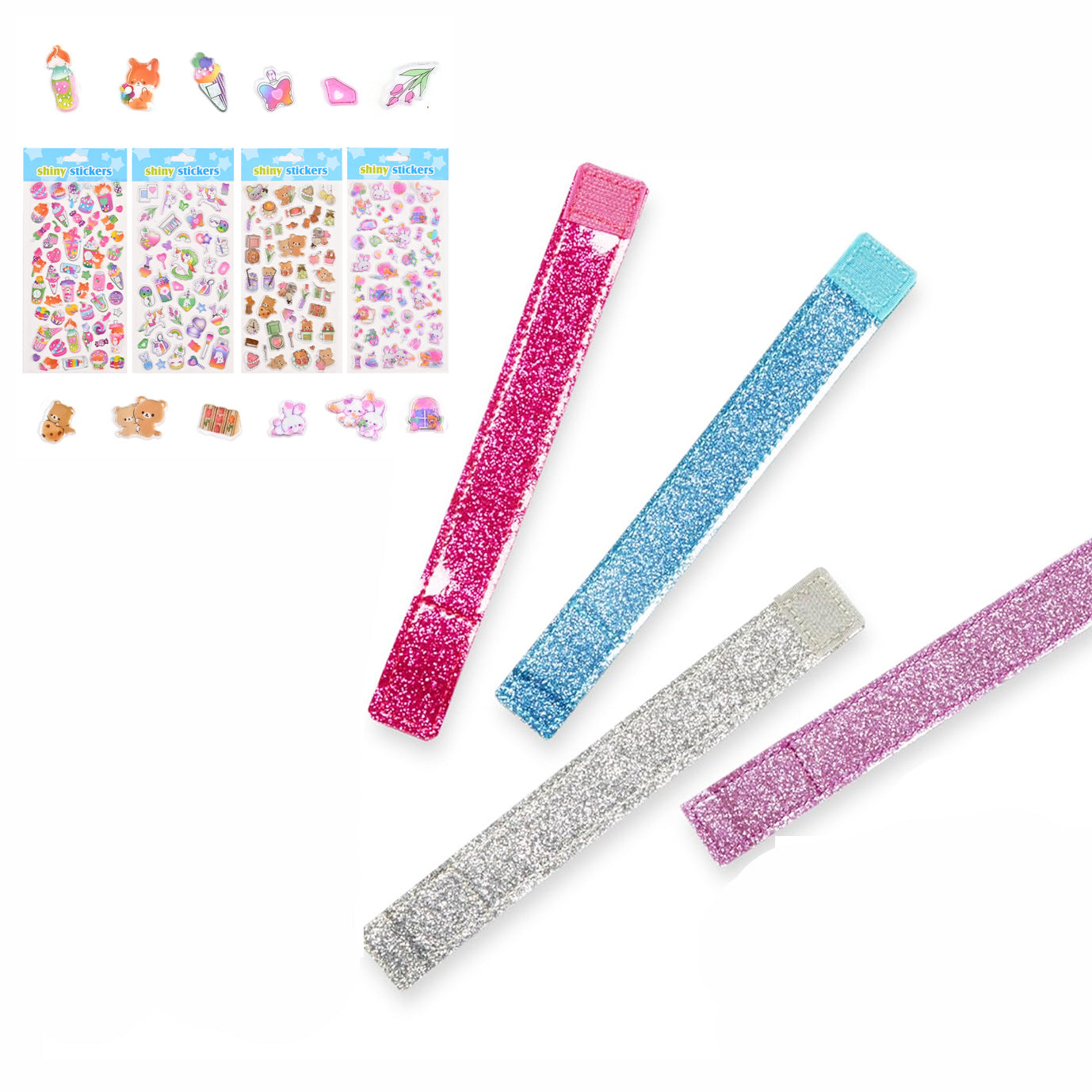 Damen Glitzernde Haarbänder Set Karnz