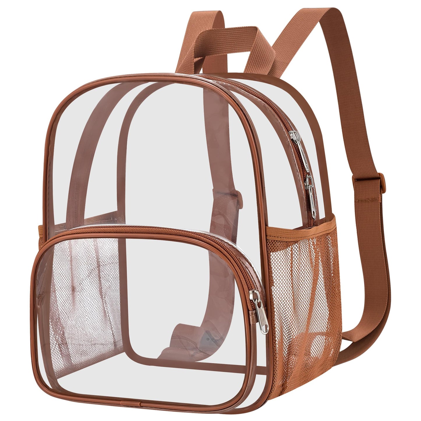 Unisex durchsichtiger Alltagsrucksack mit verstärktem Boden und atmungsaktiven Trägern Karnz