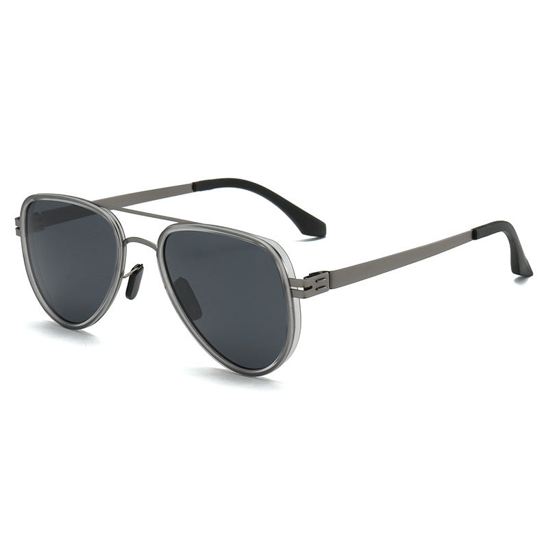 Damen Aviator-Sonnenbrille mit robustem Metallrahmen und polarisierenden Gläsern Karnz