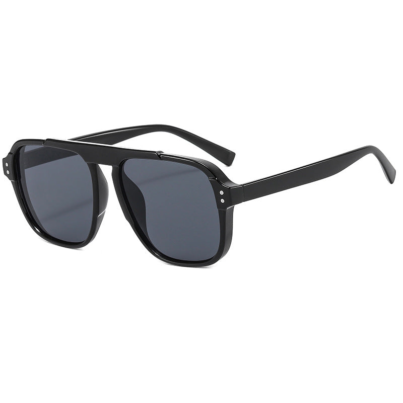 Damen geometrische Sonnenbrille mit polarisierenden gelben Gläsern Karnz