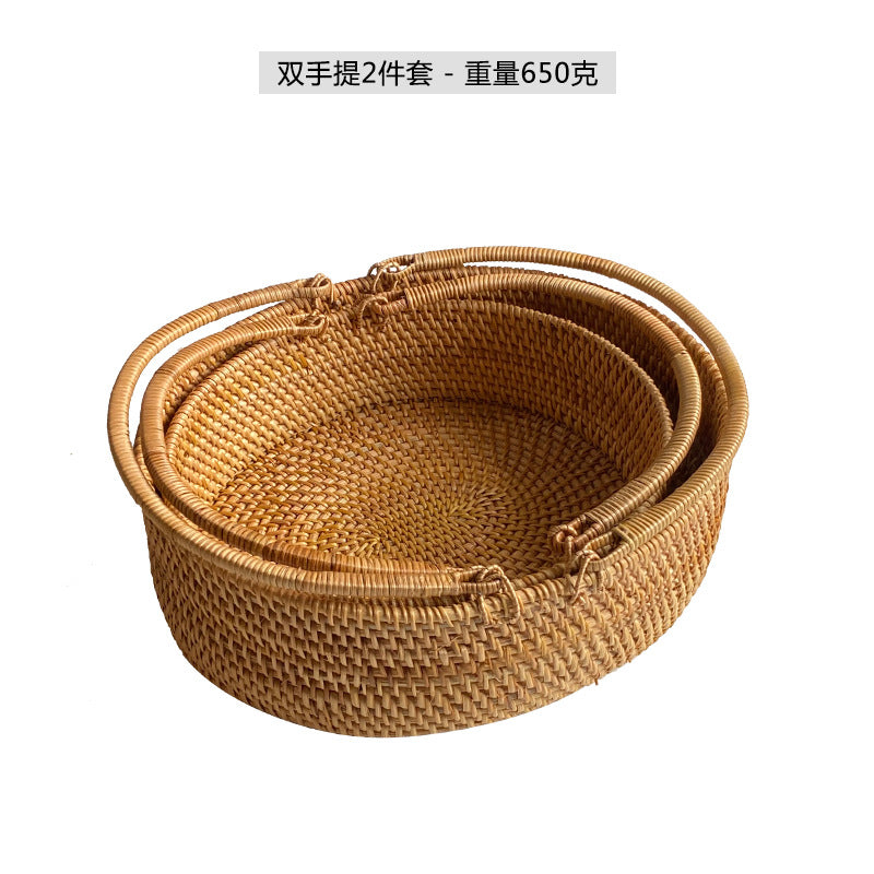 Damen Handgefertigter Rattan-Korb Karnz