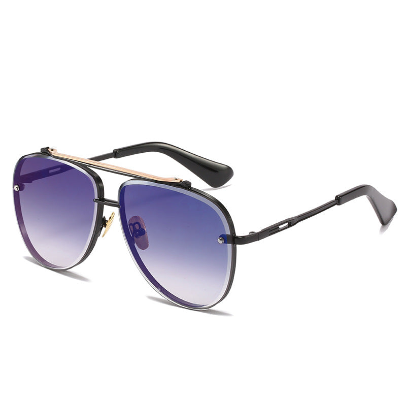 Damen Oversized Piloten-Sonnenbrille mit verstellbaren Nasenpolstern und hochwertigem Metallrahmen Karnz