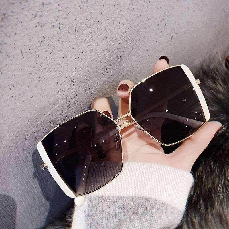 Damen trendige quadratische Sonnenbrille Karnz