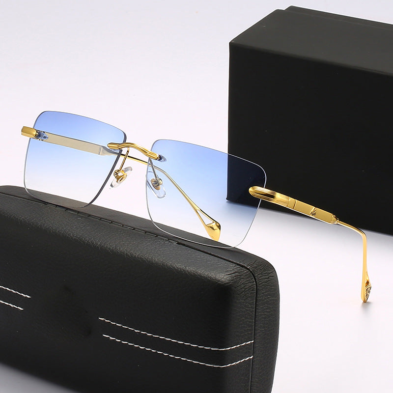 Damen modische quadratische Sonnenbrille mit luxuriösen Metall-Akzenten Karnz