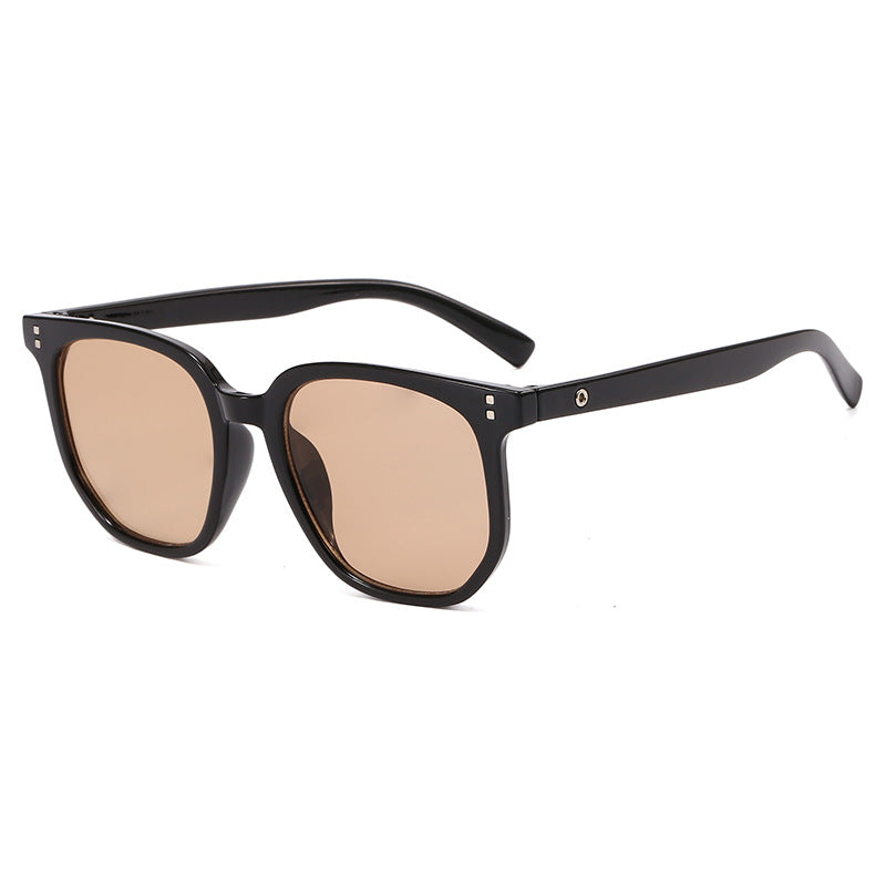 Damen trendige quadratische Sonnenbrille mit robustem Kunststoffrahmen Karnz