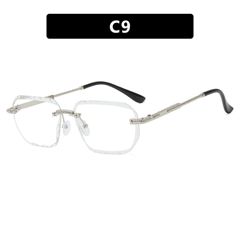 Damen geometrische Sonnenbrille mit verspiegelten Gläsern und robustem Rahmen Karnz