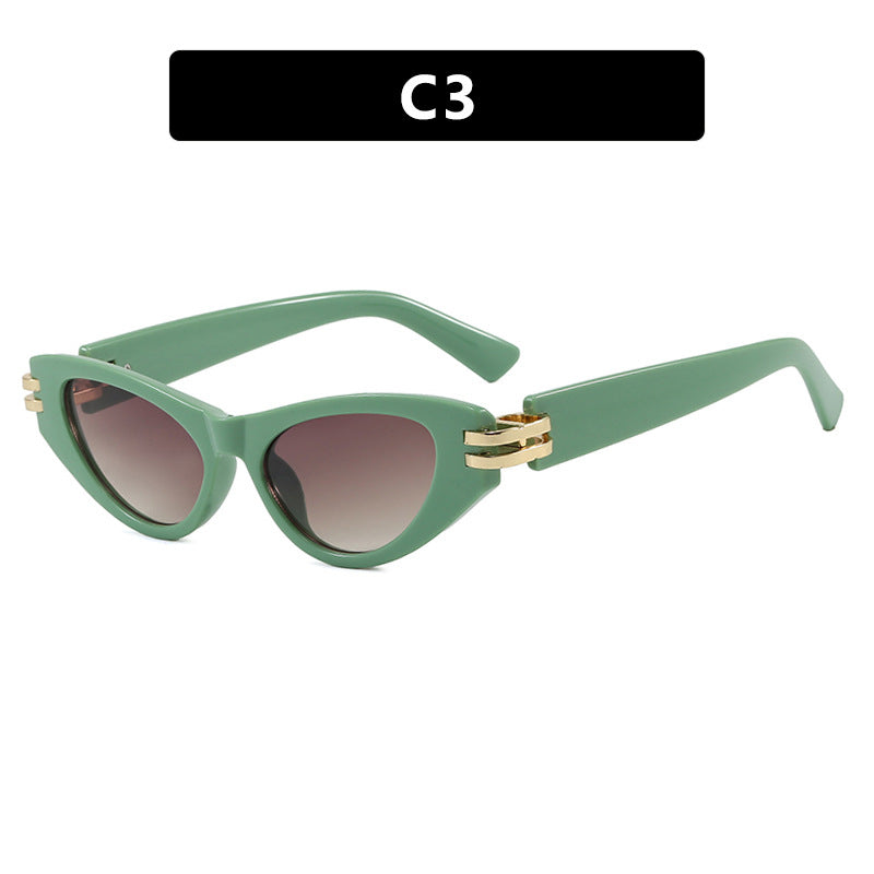 Damen Cat-Eye Sonnenbrille mit luxuriösen Akzenten Karnz