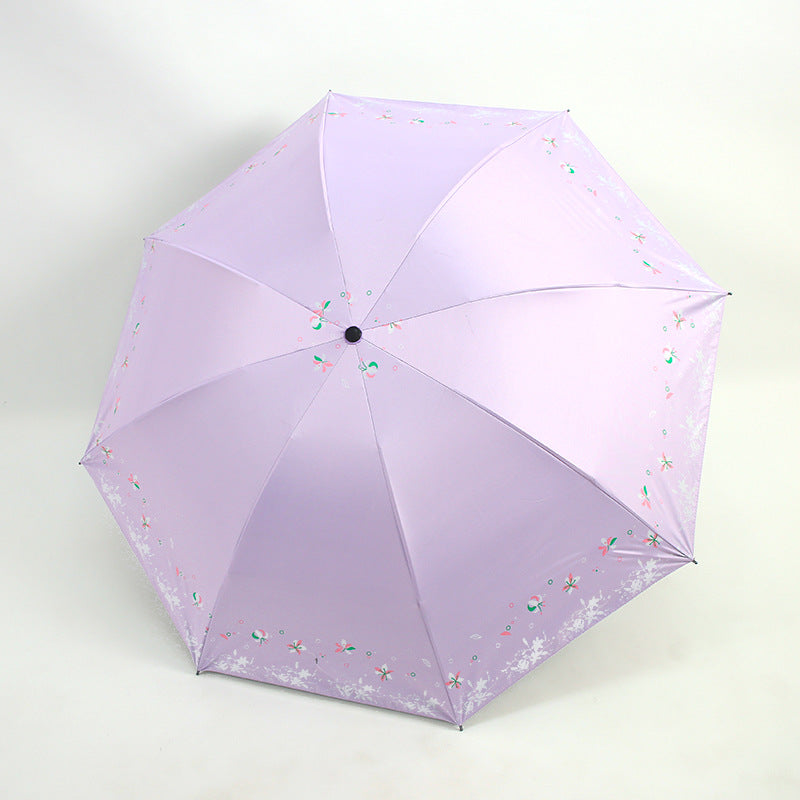 Damen Faltbarer Regenschirm mit floralen Mustern Karnz