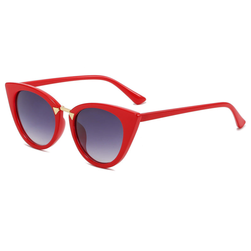 Damen Cat-Eye Sonnenbrille mit elegantem goldenen Detail Karnz
