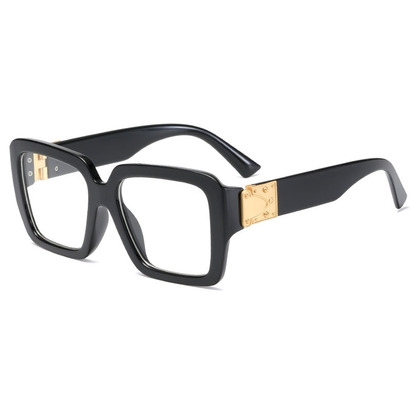 Damen oversized modische Sonnenbrille mit luxuriösen Metallakzenten Karnz
